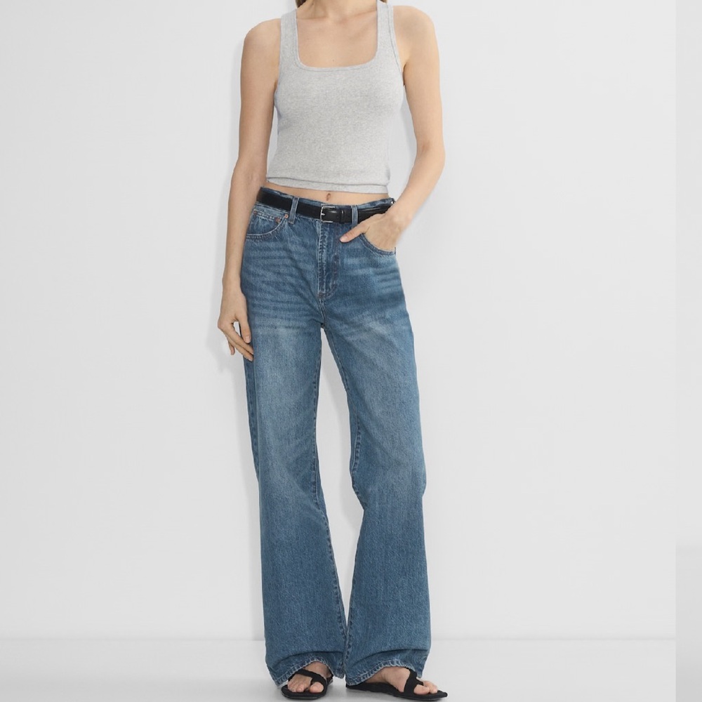 Denim Forum Farrah High Rise Wide Leg Jeans